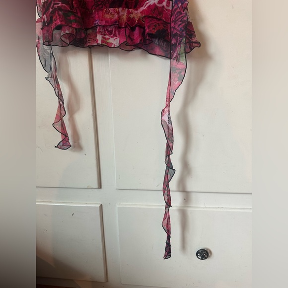 Current Mood Pink Graffiti MiniSkirt Size Medium - Picture 5 of 5